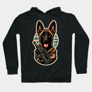 Belgian Malinois Soldier Hoodie